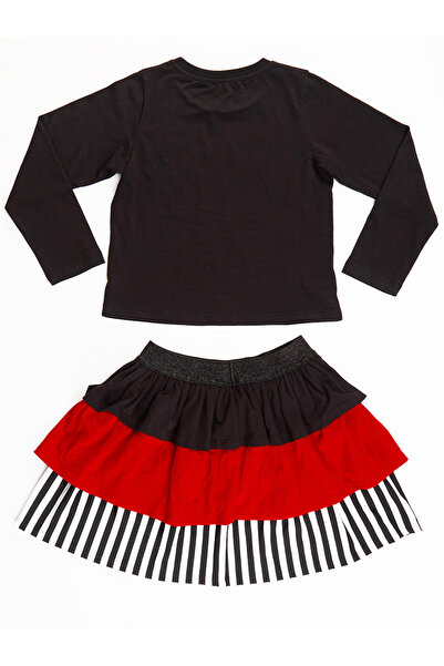 Denokids Cute Heart Girl's T-shirt Skirt Set