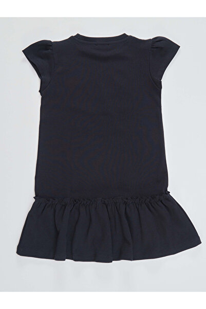 Denokids Girl's Cotton Summer Navy Blue Dress - Ice Cream Dream