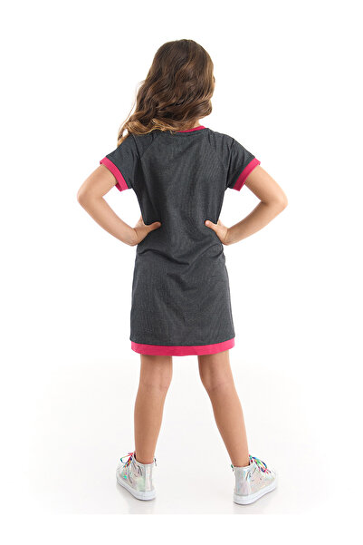 MSHB&G Unicorn Patterned Girl's Gray Summer Dress - Astrocorn