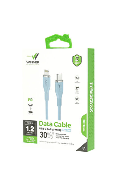 WINNER Silicone 30W Charging & Data Cable (Type-C to Lightning)