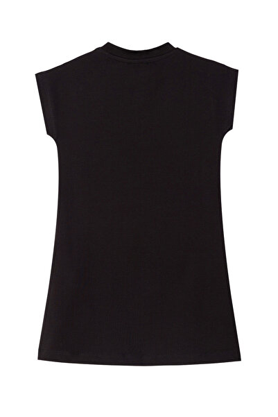 MSHB&G Unicorn Splash Pattern - Girl's Black Cotton Summer Dress