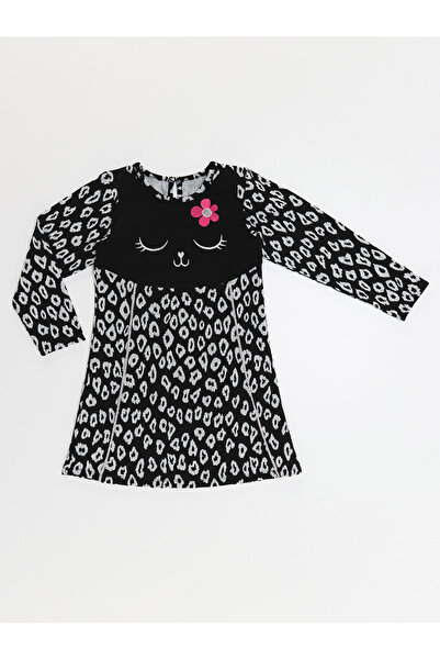 Denokids Floral Cat Girl Dress