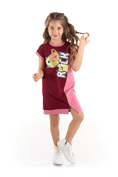 MSHB&G Girl's Cotton Summer Pink Dress - Rock Cat