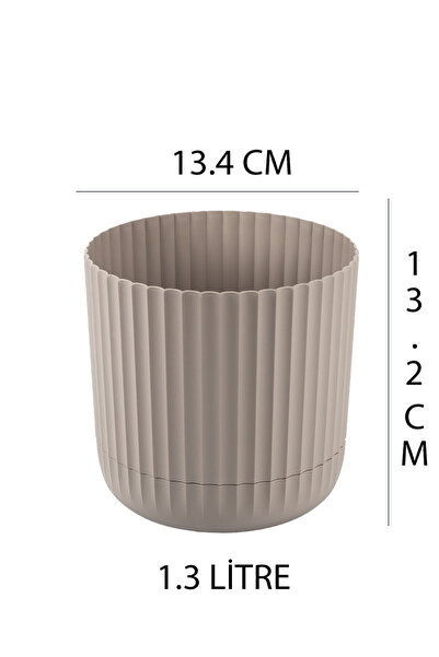 TEMMUZ HOME Zeraf Saksı No:1 – 1 Adet 1.3 Litre Tabaklı Masa ve Sehpa Üzeri S...