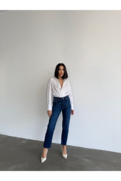 MUG collection بنطلون جينز نسائي مطاطي موديل موم