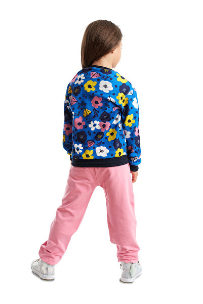 MSHB&G Comfortable Winter Floral Patterned Tracksuit Set for Girls