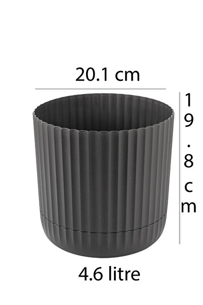 Zeraf Pot No:3-1 Piece 4.6 Liter Table with Plate and Table Top Pot (Suitable for Home Office and Dental Space)