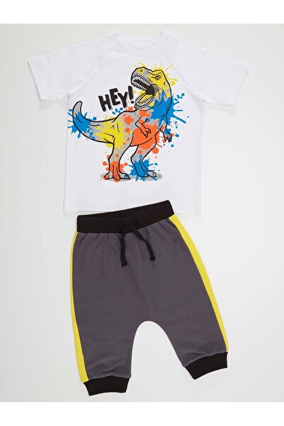MSHB&G Dino Splash Boy's T-shirt Capri Shorts Set