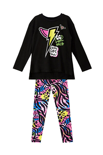 MSHB&G Girl's Lightning Patterned Winged T-shirt and Leggings Set