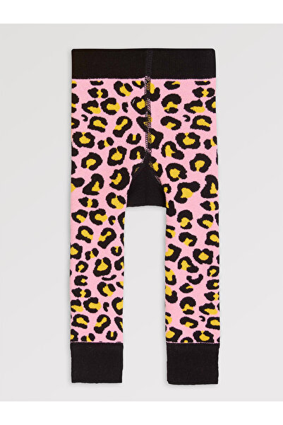 Denokids Leopárd mintás rózsaszín leggings-nadrág kislányoknak