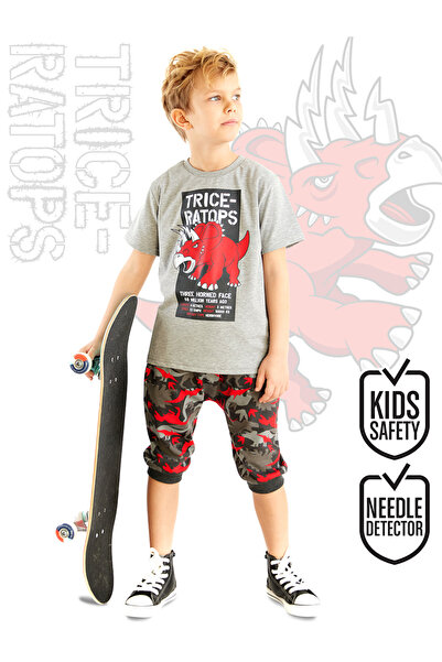 MSHB&G Triceratops Boy T-shirt Capri Shorts Set