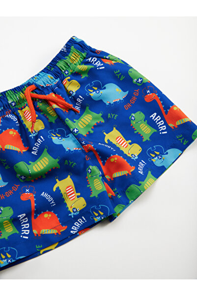 Denokids Μαγιό Dinosaur Boy Navy Blue Sea Shorts