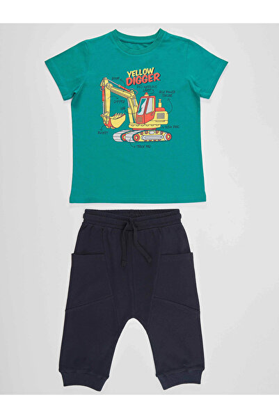 MSHB&G Yellow Digger Boy T-shirt Capri Shorts Set