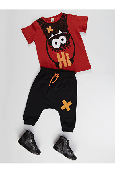 Denokids Hi Ponçik Male Child Shorts Suit-Tile