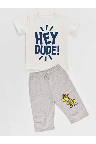 Denokids Hey Dude Boy's T-shirt Capri Shorts Set