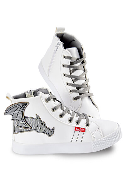Denokids Dragon Boy's White Sneakers Sports Shoes