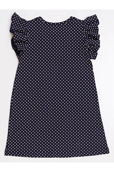 MSHB&G Flowers Girl's Polka Dot Navy Blue Summer Ruffle Dress