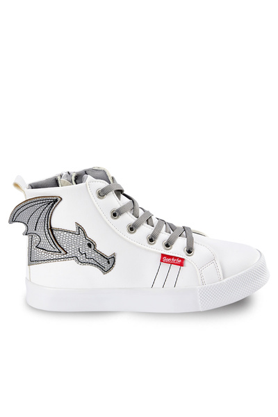 Denokids Dragon Boy's White Sneakers Sports Shoes