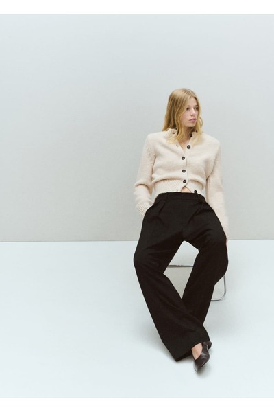 MANGO Woman Triko düğmeli hırka