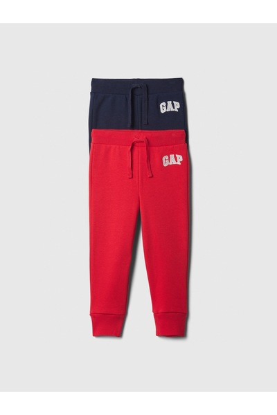 GAP Erkek Bebek Kırmızı Logo 2'li Jogger Fleece Eşofman Altı Seti
