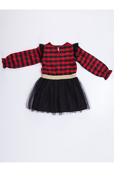 MSHB&G Unicorn Plaid Tulle New Year Girl Red Dress