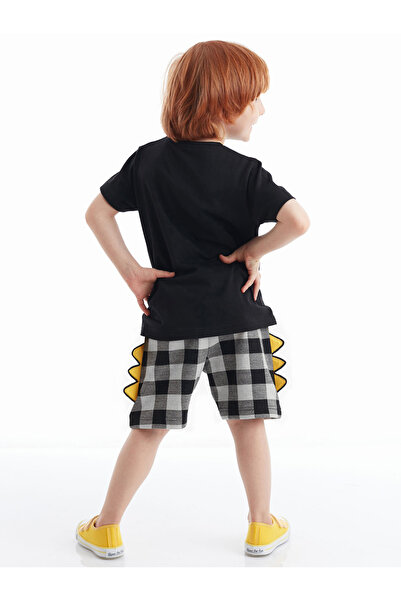 Denokids Set de pantaloni scurți de tricou Yo Dino pentru băieți