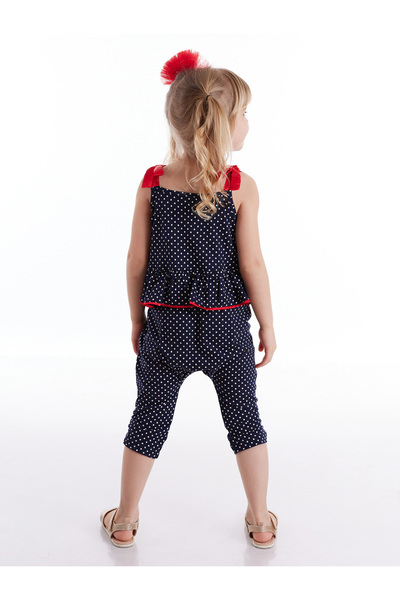 Denokids Cat Polka Dot Girl's Jumpsuit