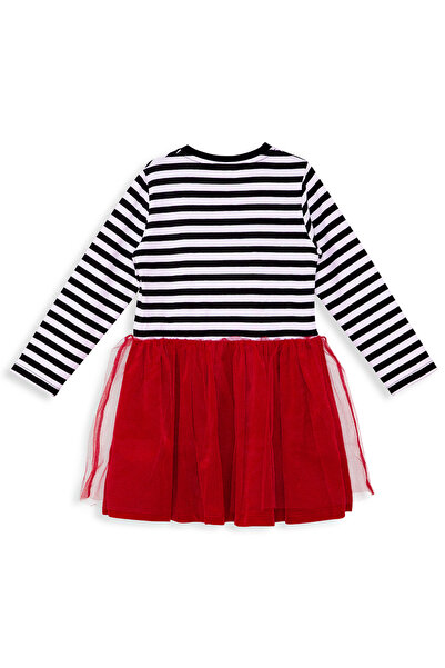 Denokids Red Girl's New Year's Kokoş Dress