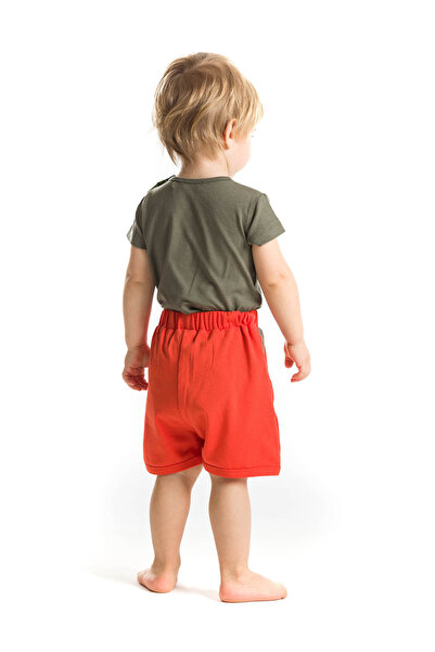 Denokids Tersten Dino Baby Boy Body Shorts Set