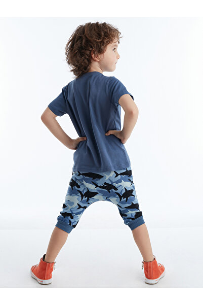 MSHB&G Shark Camo Boy's T-shirt Capri Shorts Set