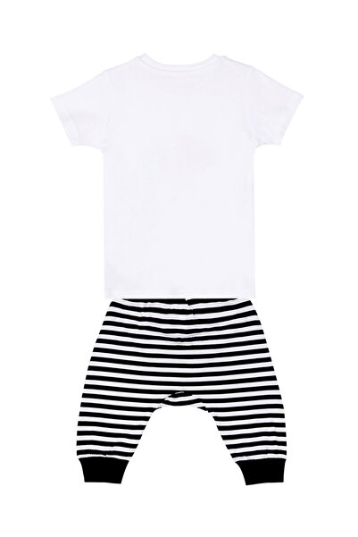 Denokids Pizza Crocodile Boy T-shirt Capri Shorts Set