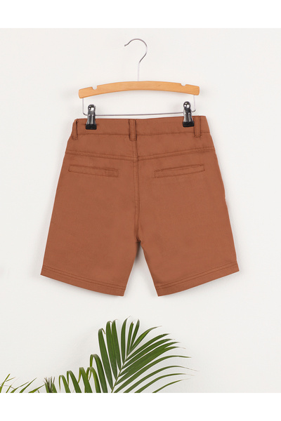 Ollie&Olla Brown Boy Gabardine Shorts