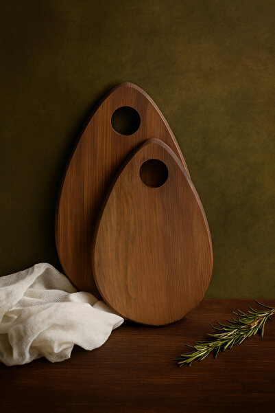 fam wood art لوح تقطيع وتقديم طبقات من طراز Damla مكون من قطعتين، طبق تقديم م...