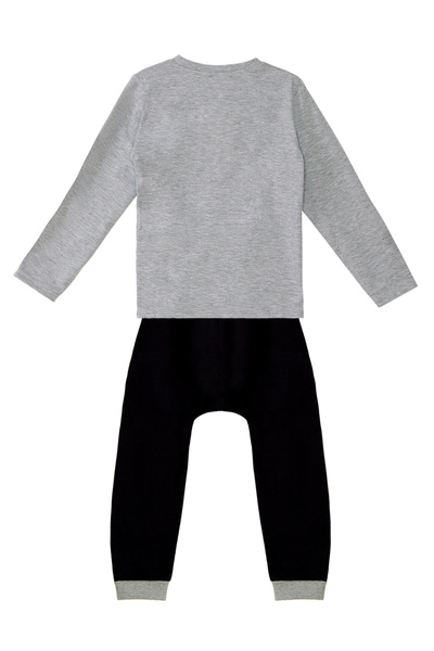 Denokids Boy's Xo Ponçik T-shirt and Trousers Set - Pocket Detailed
