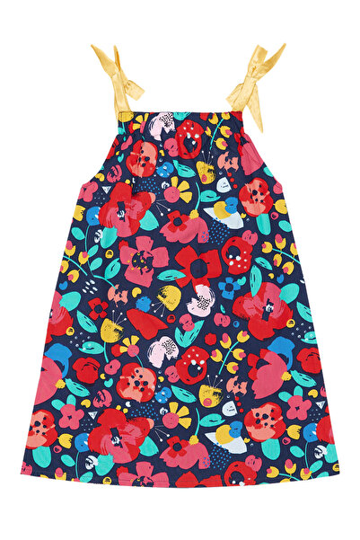 Denokids Lány - tavaszi virágmintás pántos nyári ruha