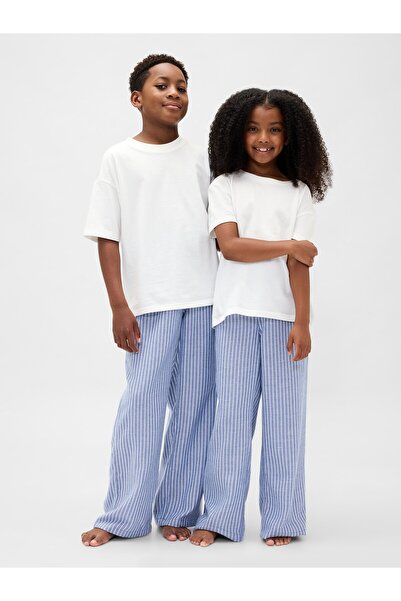 GAP Erkek Çocuk Mavi Kids Geri Dönüştürülmüş Flannel Pj Pantolon