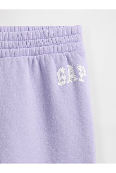 GAP Kız Çocuk Lila Relaxed Logo Bootcut Eşofman Altı