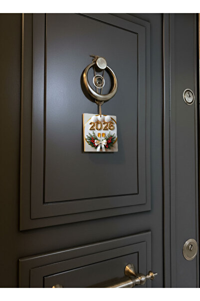 EsteArt Lüks Gold Detaylı 2026 Kapı ve Duvar Süsü Panosu 10x10 Cm