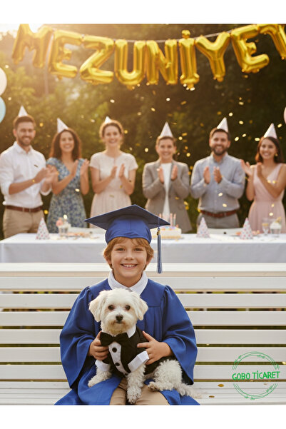 Gobo Siyah Papyonlu Smokin Damatlık Kedi ve Köpek Elbisesi Kıyafeti Takım Elb...