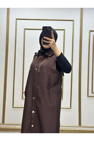 NİLNUR MODA Елітний капюшонний капітоне жилет