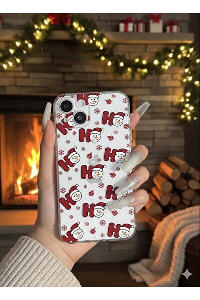 shoptocase Iphone 14 ve 13 Uyumlu Yılbaşı Noel Hediyelik Telefon Kılıfı