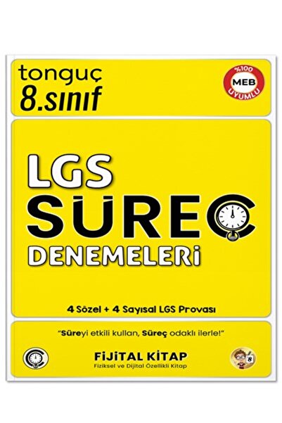 Tonguç Yayınları 8. Sınıf LGS Süreç Denemeleri ( 4 Sayısal - 4 Sözel )