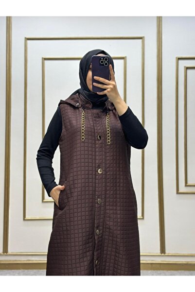 NİLNUR MODA Елітний капюшонний капітоне жилет