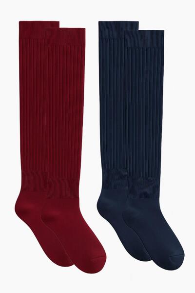 COTENCONCEPT 2 Pairs of Basic Thick Cotton Blend Over-The-Knee Socks