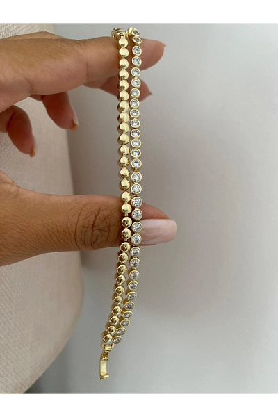 Butik XUping 14K Dorika ve Su yolu Çift görünümlü Bileklik