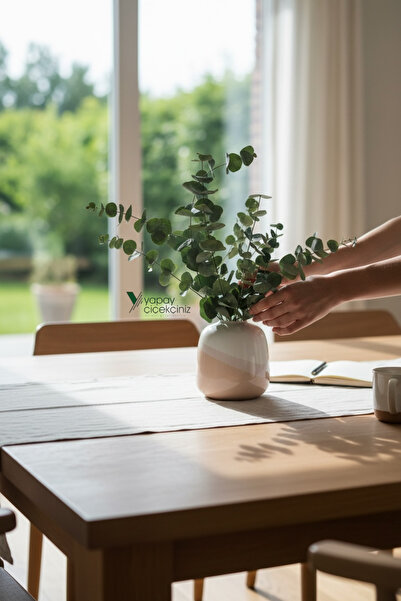 YAPAY ÇİÇEKÇİNİZ Şoklanmış Büyük Okaliptus Demeti