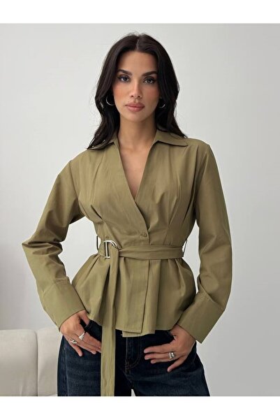 MAXXANA Tie-Up V-Neck Shirt