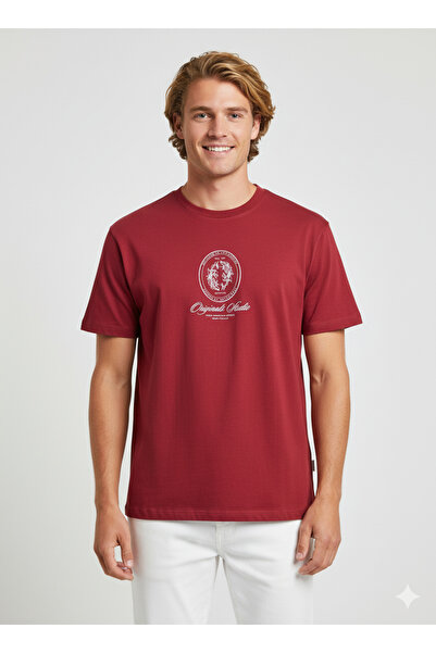 Jack & Jones Jack & Jones Graphic Men's Red T-Shirt (12286609-Tbr)