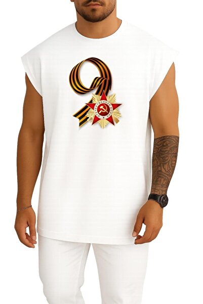 Bahriyeli Collection تيشيرت بتصميم كبير الحجم ليوم النصر 9 مايو ويوم روسيا