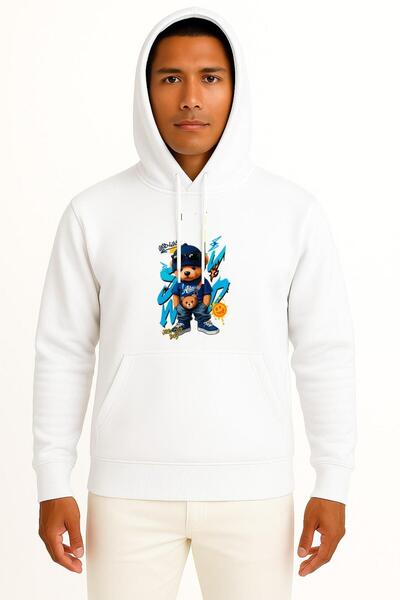 Bahriyeli Collection Sweatshirt Unisex cu imprimeu pe piept Teddy Bear Just C...